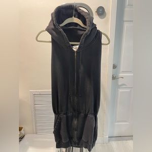 Vintage Faded Black Athleisure Shirt Dress